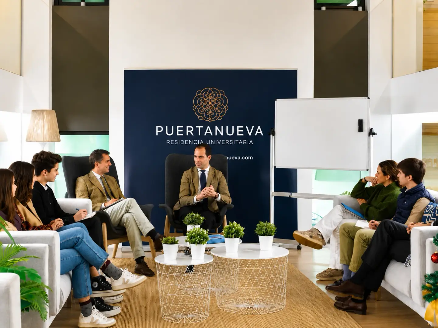 Reunión cercana entre dirección y residentes de Puertanueva